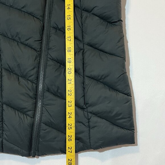 Nicole Miller Women’s Asymetrical Zipper Vest Large Gray Quilted Winter Outdoor - Picture 6 of 9